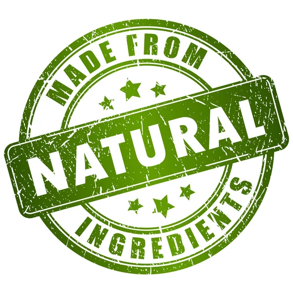 Tillverkade av naturliga ingredienser stämpel — Stock vektor