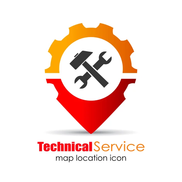 Service locatie marker — Stockvector