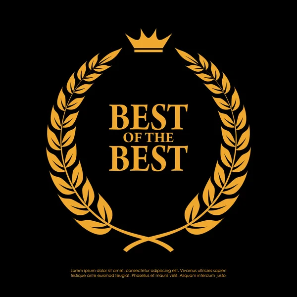 Best of the best laurel symbol — Stock Vector