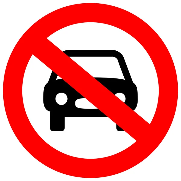 No car sign — Stock Vector