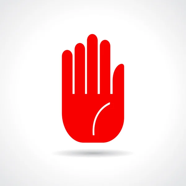 Przystanek dłoń ikona — Wektor stockowy