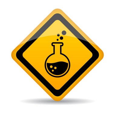 Danger chemicals warning sign clipart