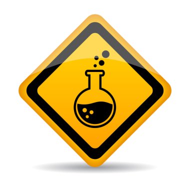 Danger chemicals warning sign clipart