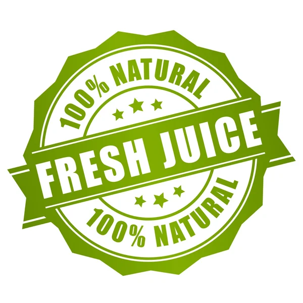 Étiquette de jus frais naturel — Image vectorielle