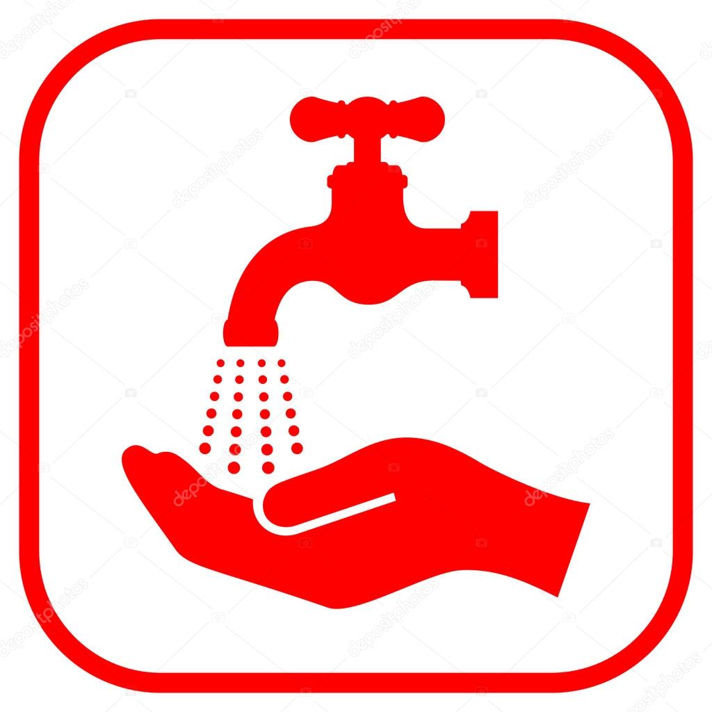 Wash your hands vector sign