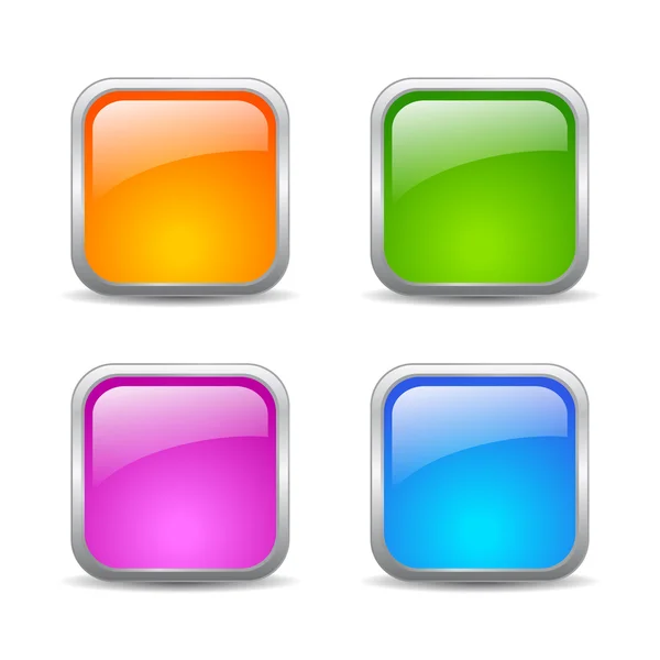 Vector square web buttons — Stock Vector