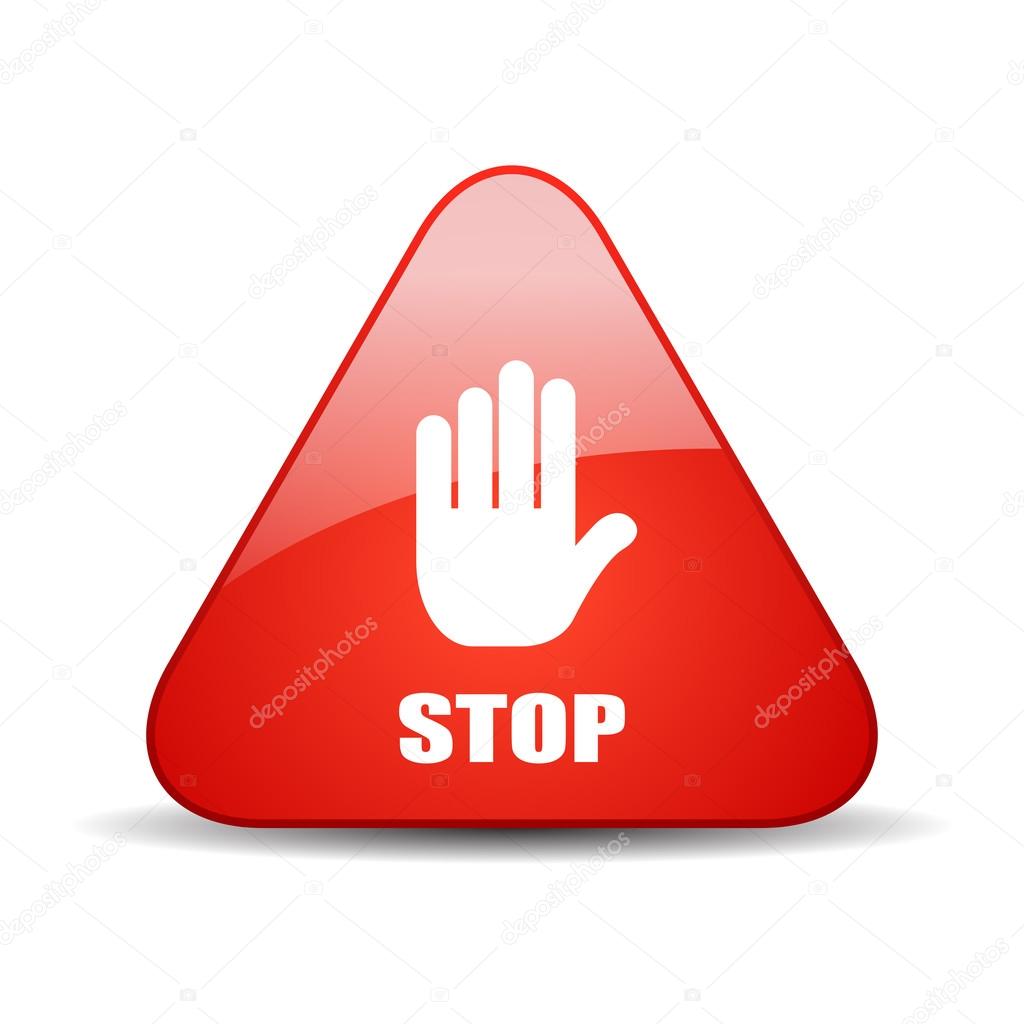 Stop vector sign on white background