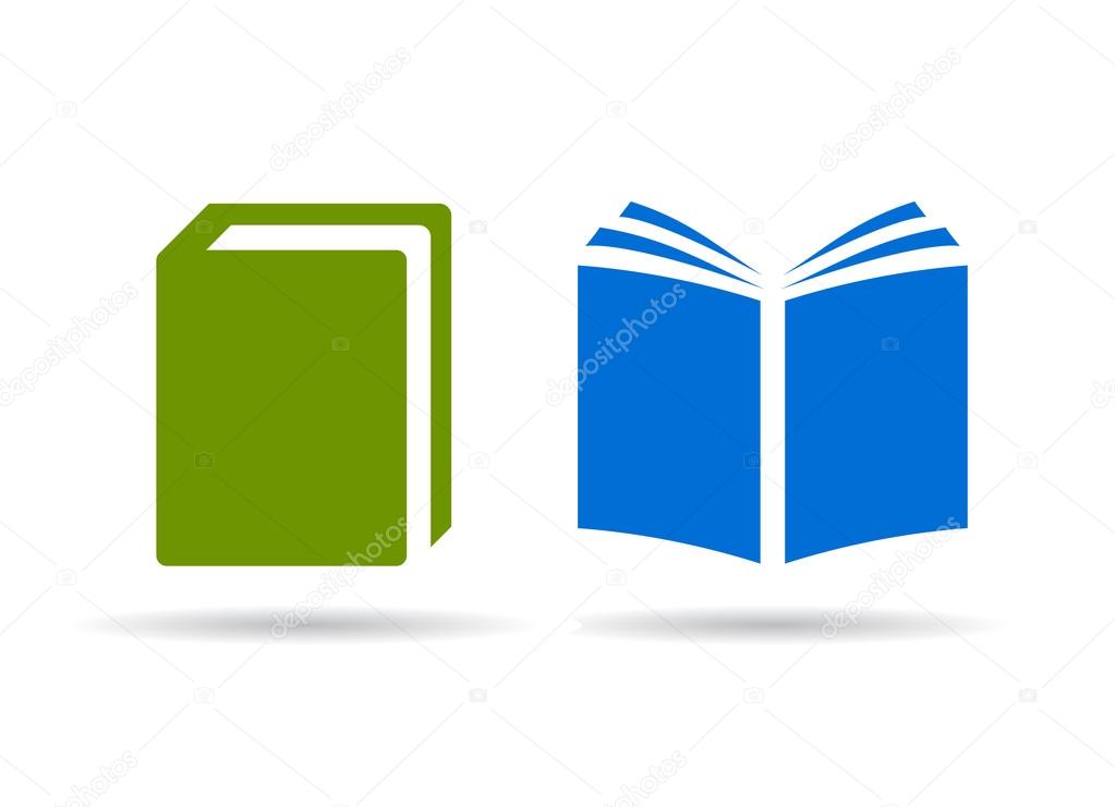 Book vector icons on white background