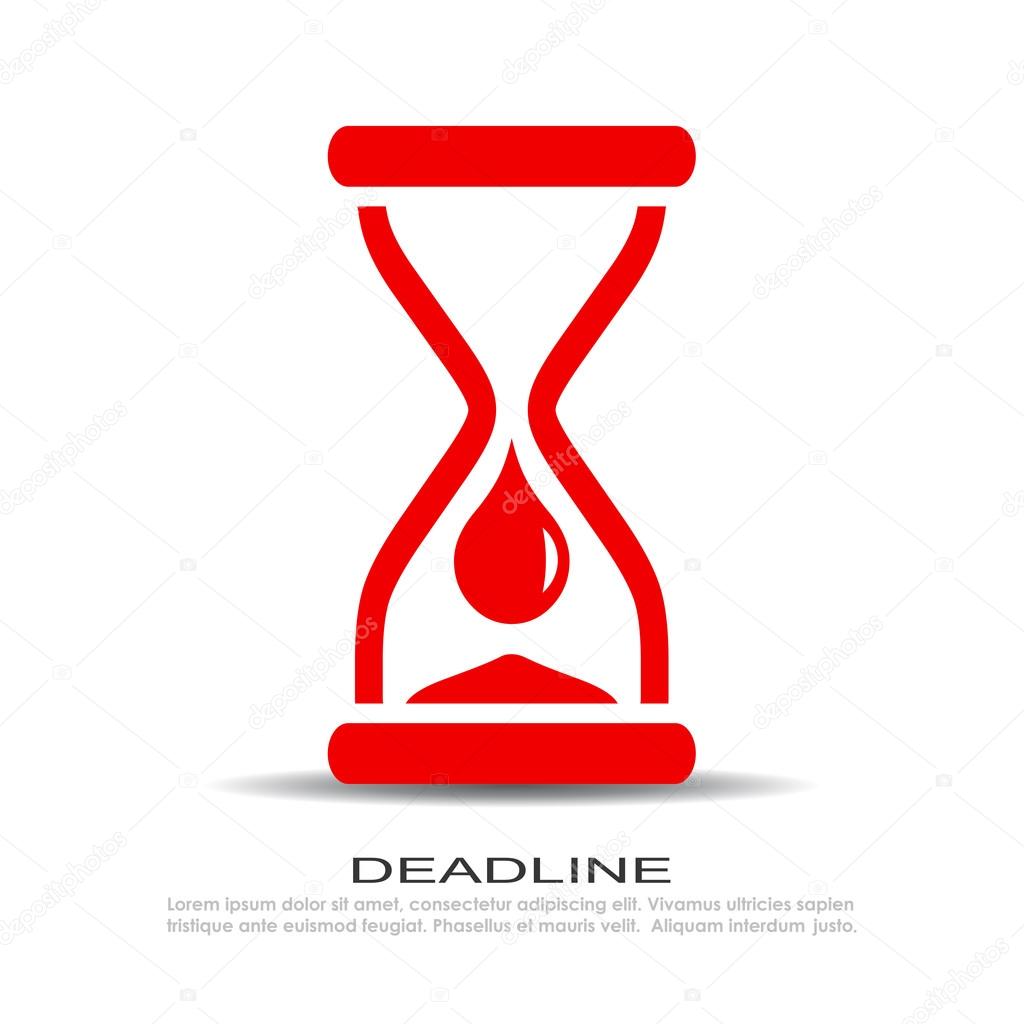 Time is over icon on white background