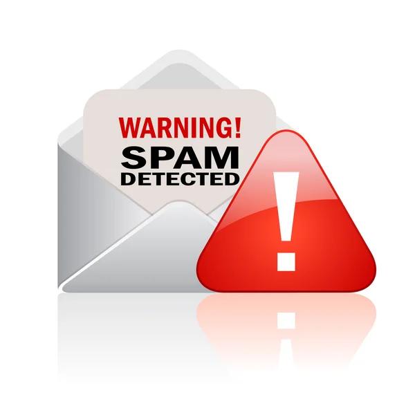 Icono de advertencia de spam — Archivo Imágenes Vectoriales
