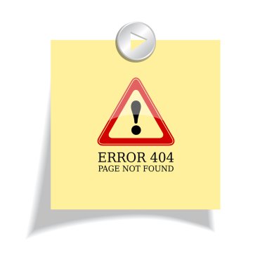 404 hata işareti, sayfa bulunamadı