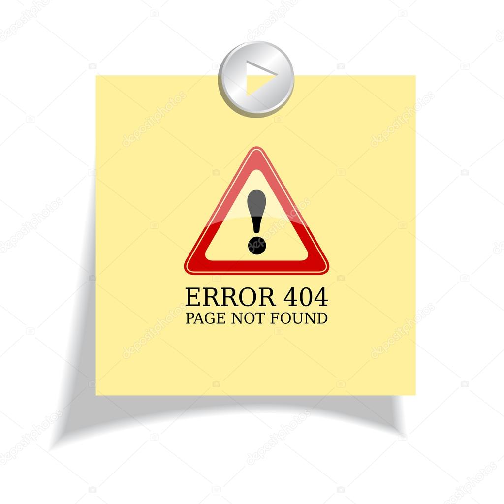 Error 404 sign, page not found paper