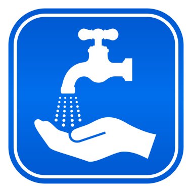 Wash hands sign clipart