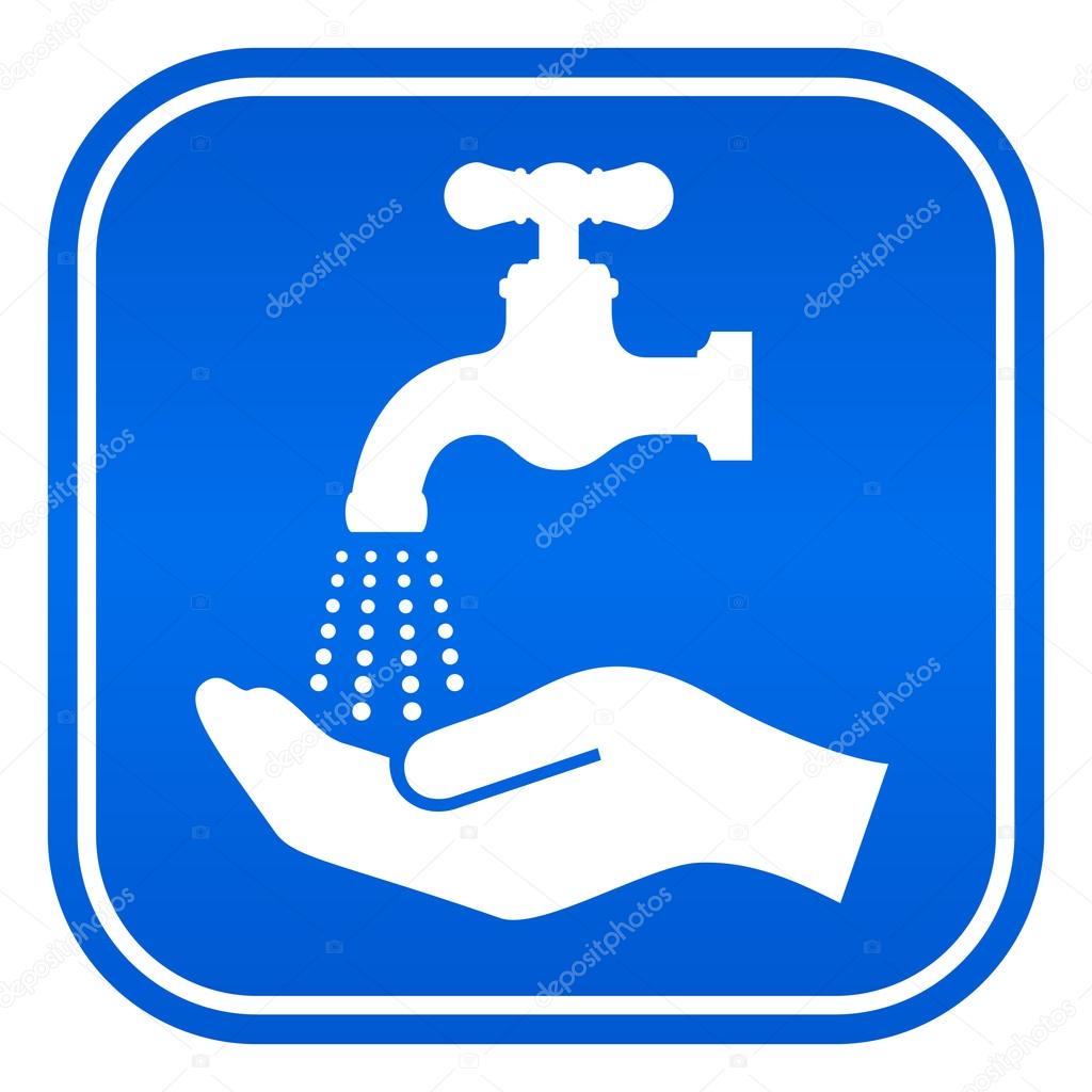 Wash your hands vector sign