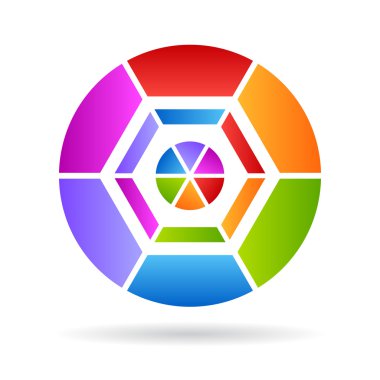 renk kaleydoskop simgesi