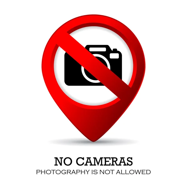 Nessun segno della fotocamera — Vettoriale Stock