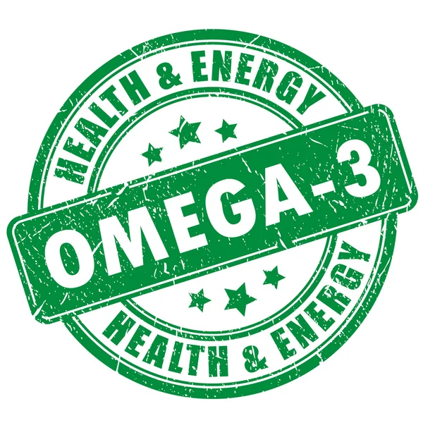 Omega 3 vektör damgası — Stok Vektör