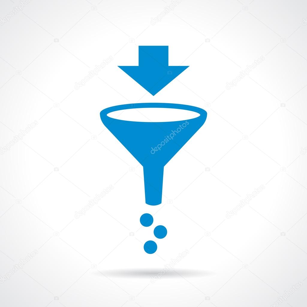 Funnel filter vector icon
