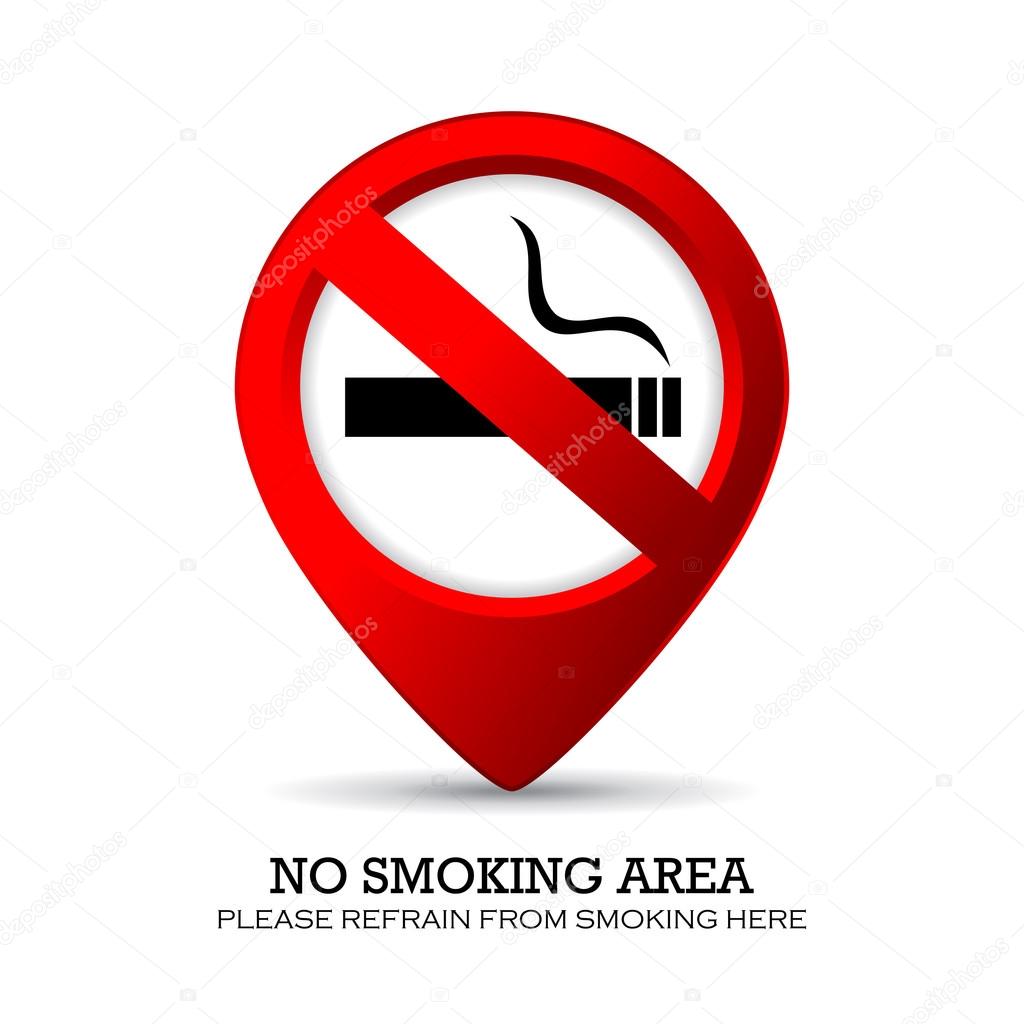 No smoking area marker