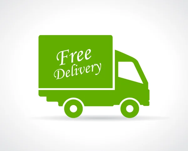 Ícone de caminhão de entrega gratuita — Vetor de Stock