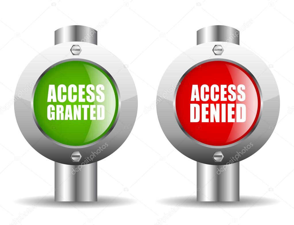 Access granted denied signs