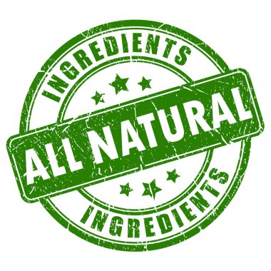 All natural ingredients vector stamp clipart