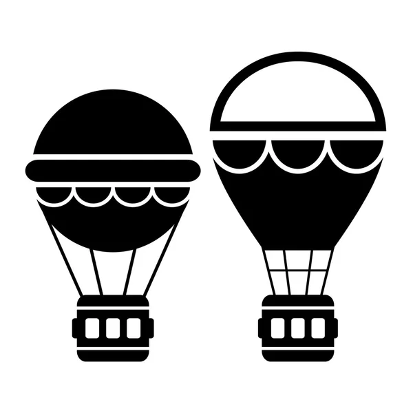 Ballon pictogram warme lucht — Stockvector