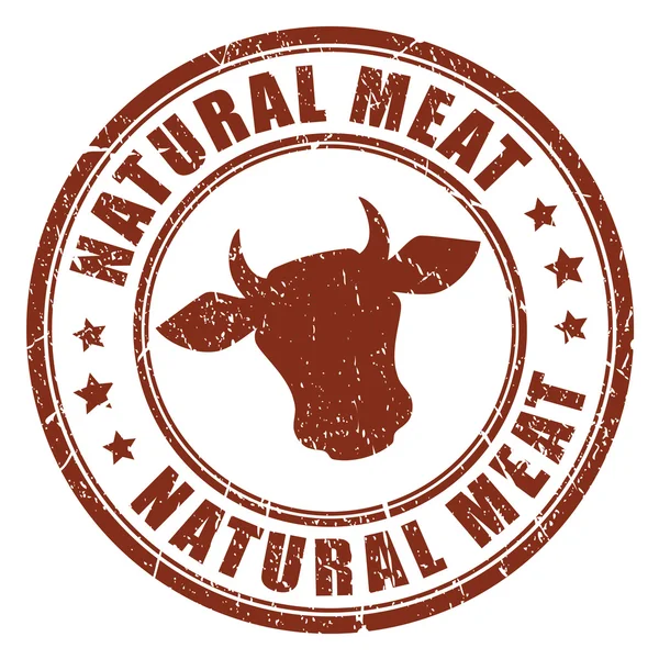 Naturlig kött stämpel — Stock vektor