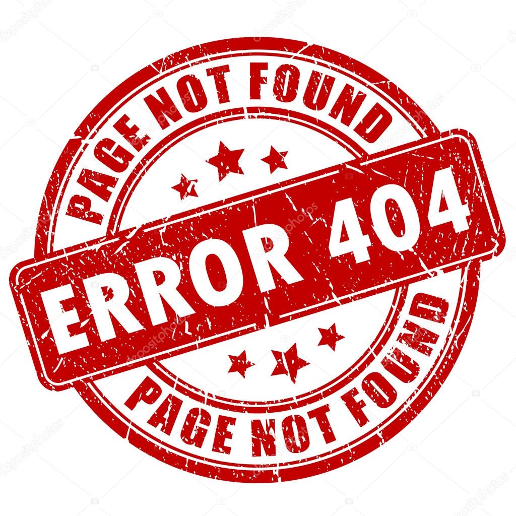 Error 404 vector stamp
