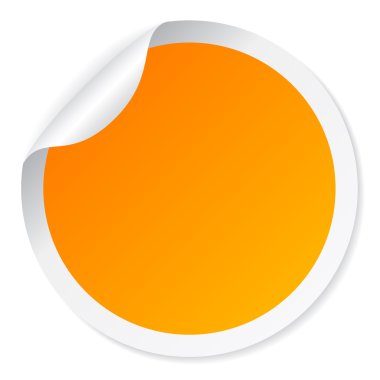 Sarı yuvarlak etiket