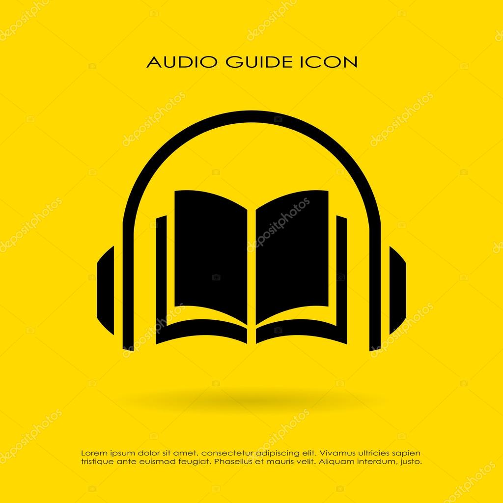 Audio guide vector icon