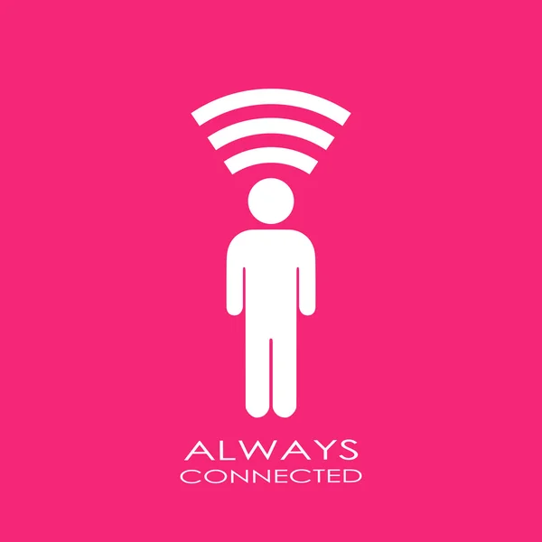 Always connected icon — Stock Vector