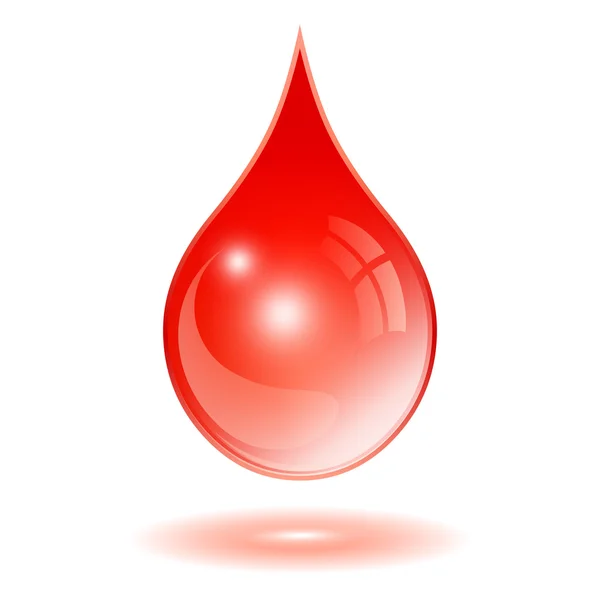 Druppel bloed pictogram — Stockvector