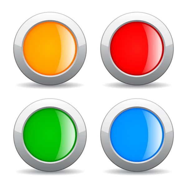 Round color web buttons — Stock Vector