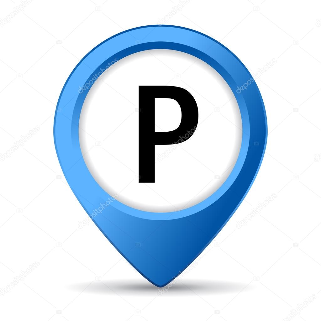 Parking lot sign isolated on white background