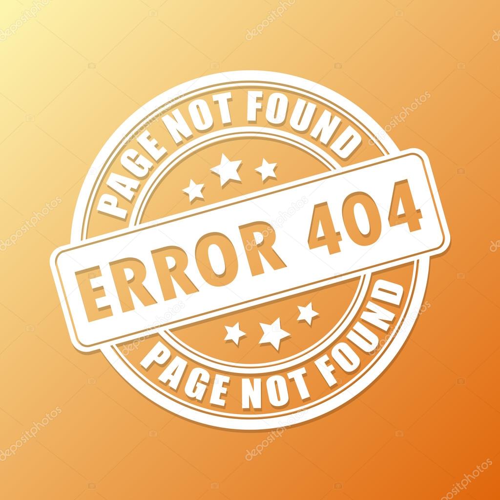 Page not found vector stamp