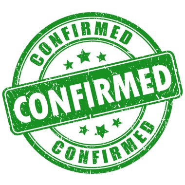 Onaylanmış vektör damgası beyaz arkaplanda izole edildi