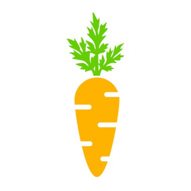 Beyaz arkaplanda taze sağlıklı havuç vektör simgesi