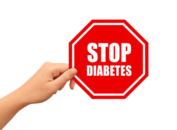 Stoppa diabetes tecken — Stockfoto