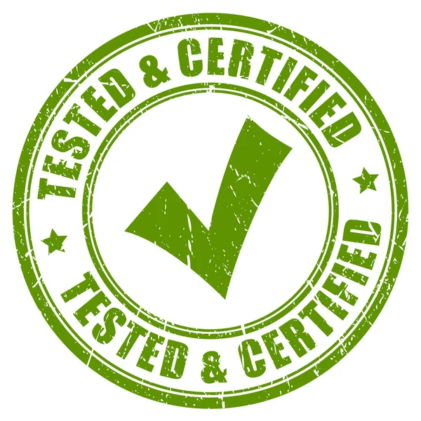 Тестована та сертифікована марка — стоковий вектор