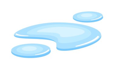 Erimiş su birikintisi vektör simgesi beyaz arkaplanda izole edildi