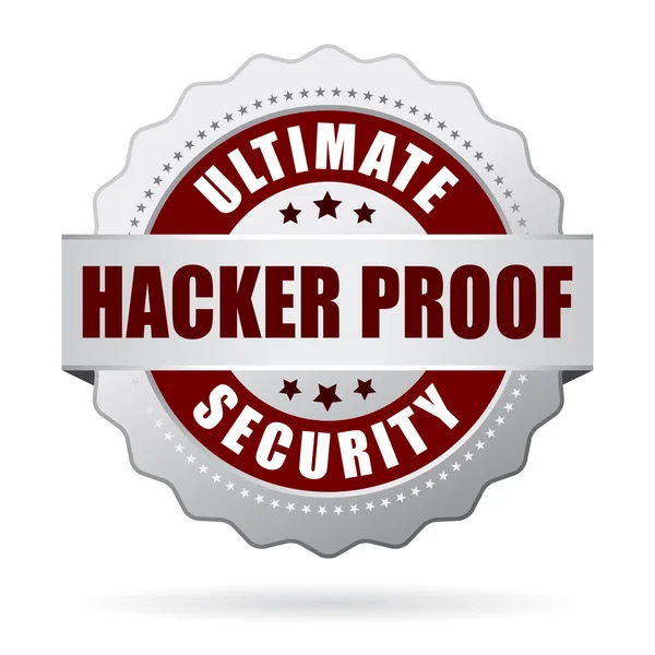 Hacker-proof biztonsági ikon — Stock Vector