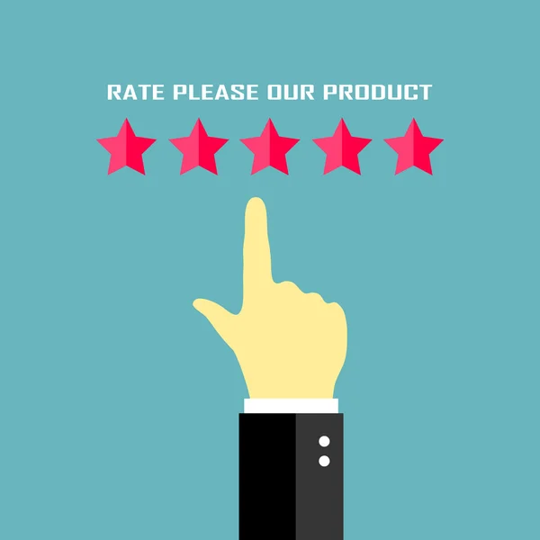 Rate our product placard — Stock Vector
