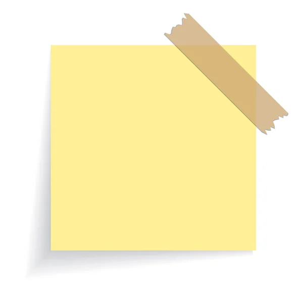 Adesivo giallo quadrato — Vettoriale Stock