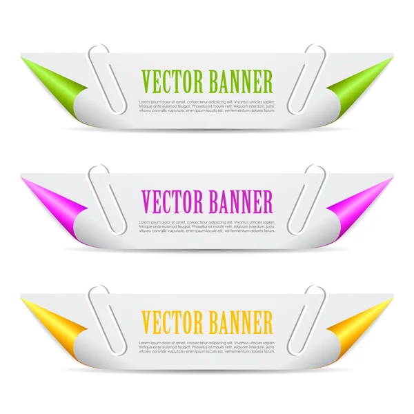 Paper header banner — Stock Vector