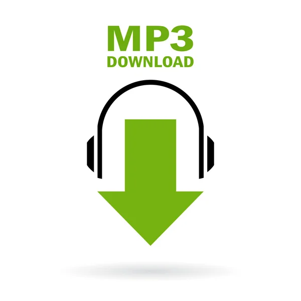 MP3 Pobierz za darmo icon — Wektor stockowy