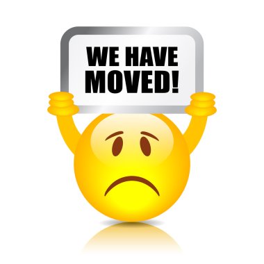 We have moved sign clipart