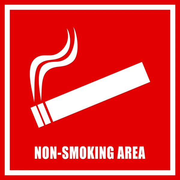 Non smoking area sign — Stock Vector