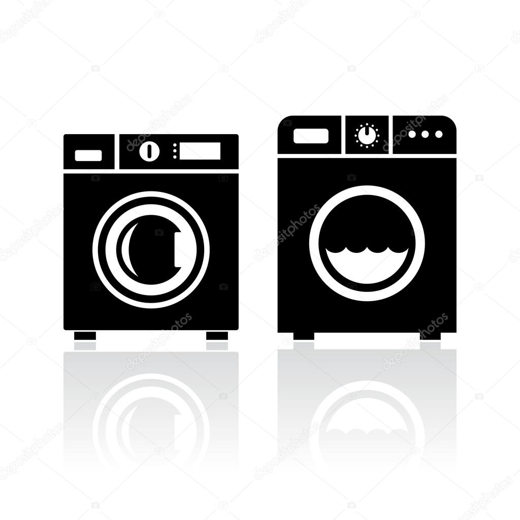 Clothes washer icon isolated on white background
