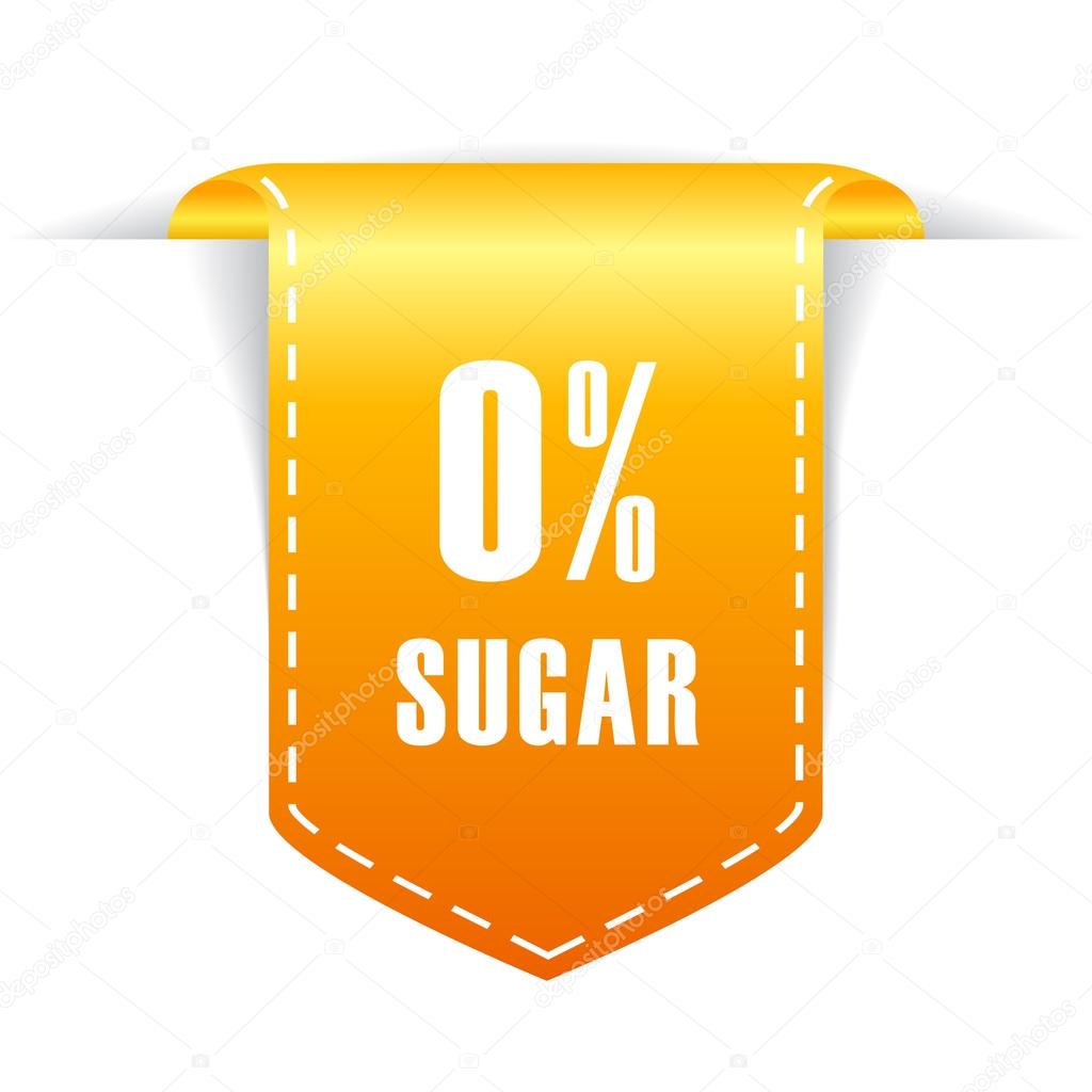No sugar ribbon vector illustration isolated on white background